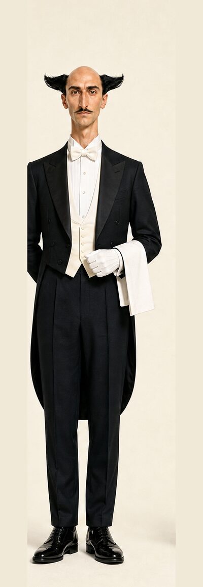 The butler as maître d' in a tailcoat